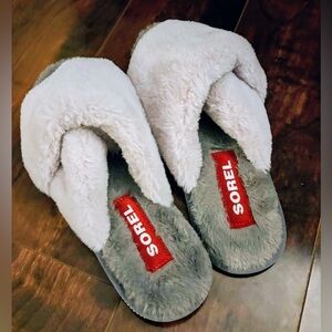 Sorel Women’s Go Mail Run Faux Fur Slide Slipper Lavender Grey Size 9